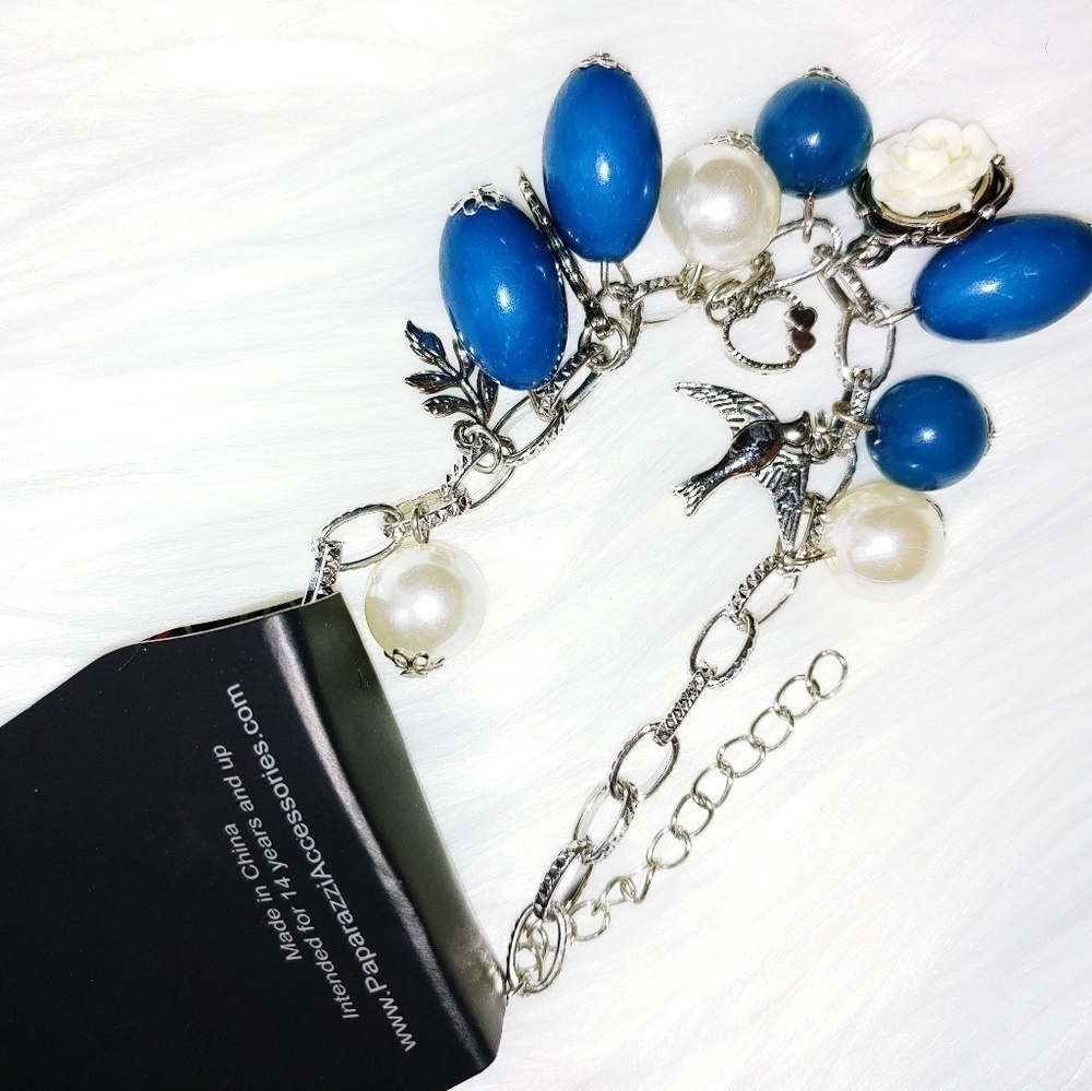 NWT Paparazzi Blue Bead Charm Bracelet